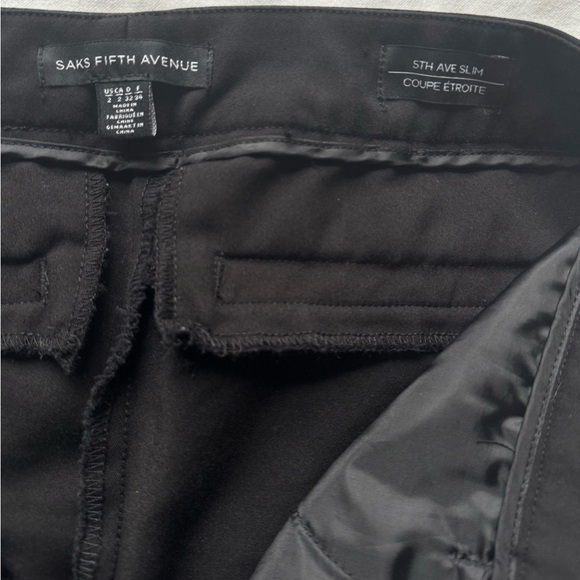 SAKS FIFTH AVENUE | WOMEN’S DRESS PANTS | BLACK | POCKETS | LOW | SLIM FIT | 2 - Picture 4 of 10